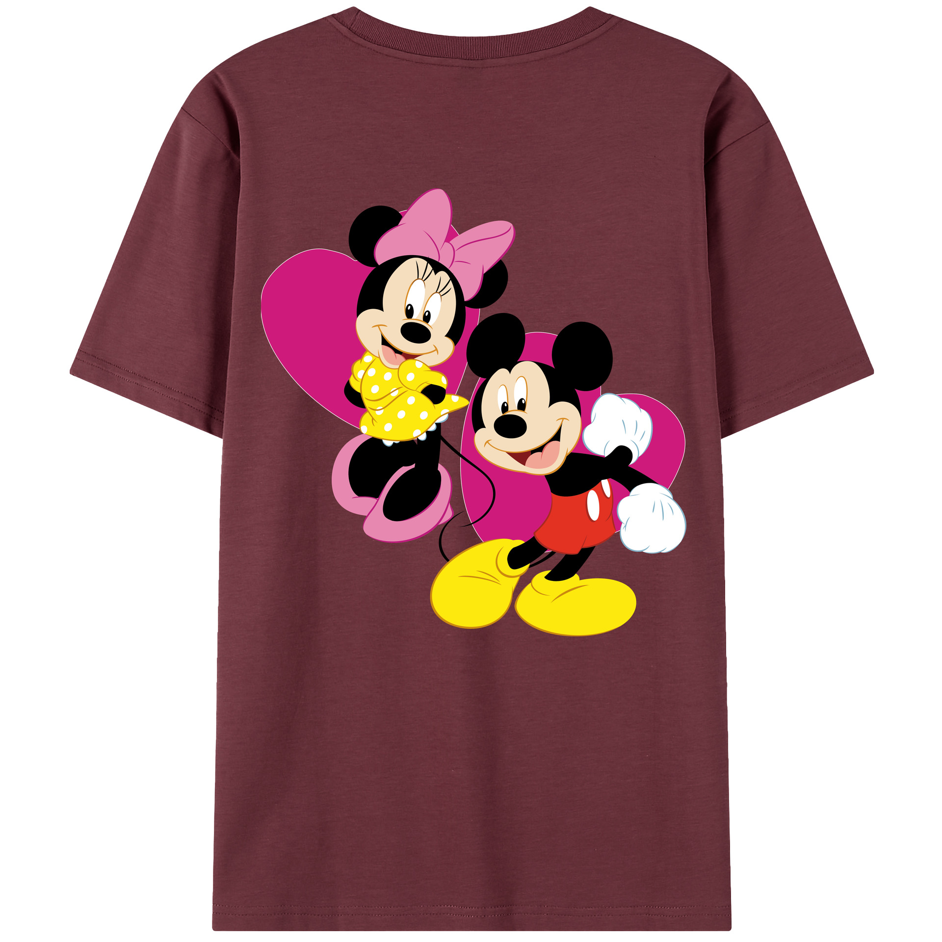 （画像用） ミッキーマウス Mickey Mouse 綿100％半袖Tシャツ（背面プリント）